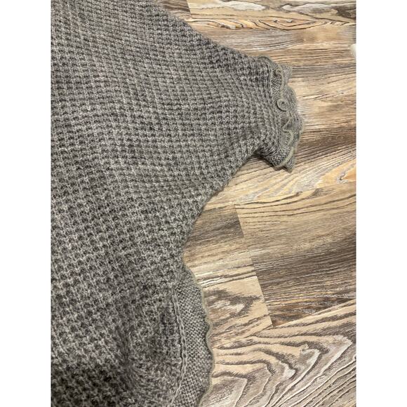 Anthropologie Moth Waffle Weave Ruffle Cardigan Sweater Wrap - Picture 6 of 6